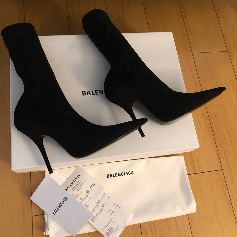 Balenciaga Knife Stretch Fabric Boot